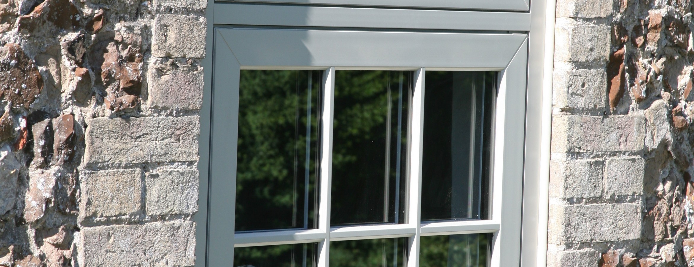 Flush Fit windows painted green